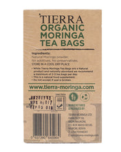 Load image into Gallery viewer, Tierra Moringa Tea Bags - 25 Satchets